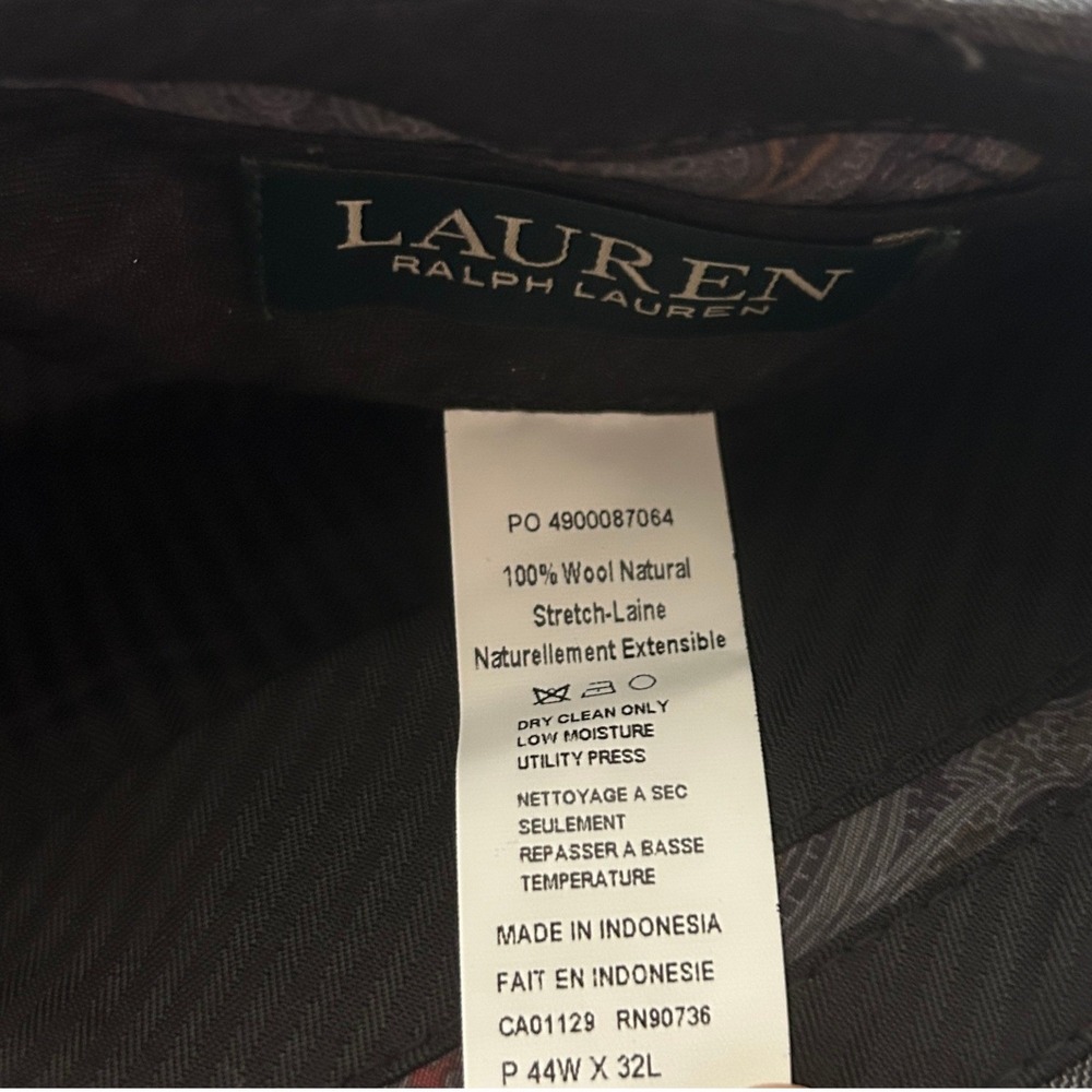 NWT Lauren Ralph Lauren Edgewood Dress Grey Pants Mens 44x32 UltraFlex Wool - Picture 6 of 12